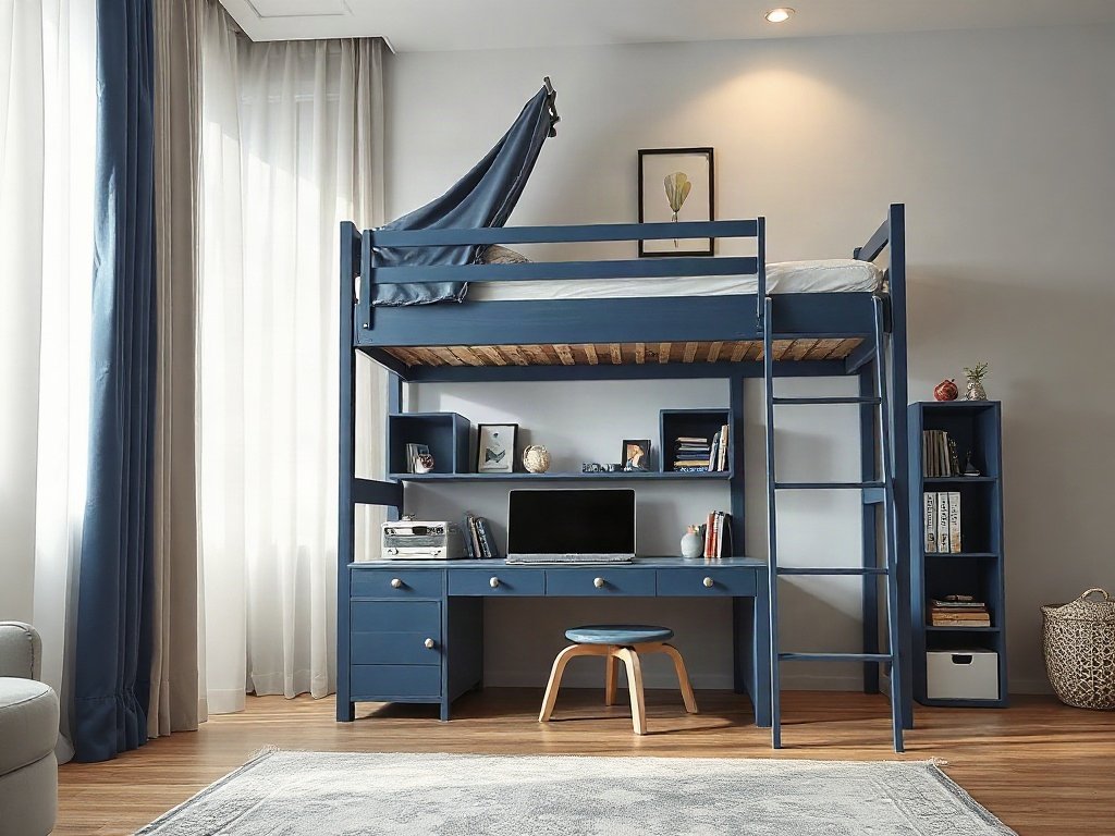 Chỗ bán giường tầng cho bé có bàn học - hình 6